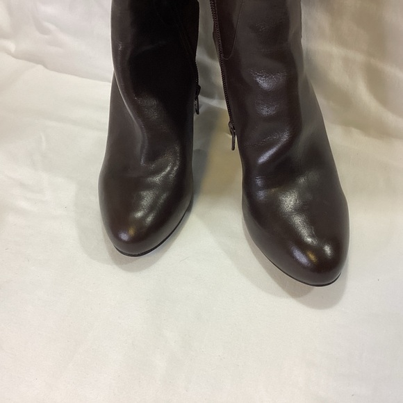 NINE WEST BROWN LEATHER / SUEDE KNEE HIGH BOOTS SZ 6.5 EUC $149 - Picture 8 of 12
